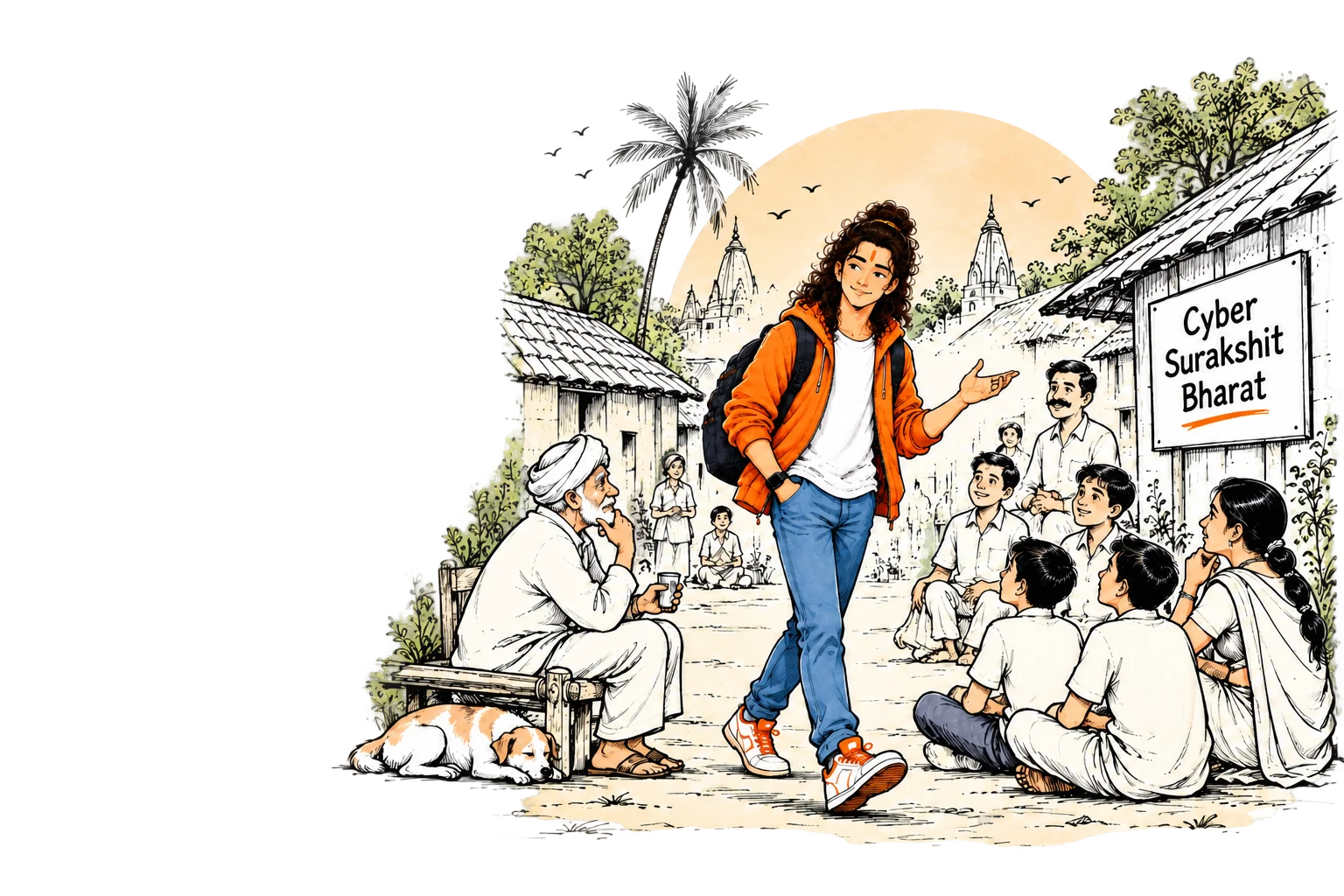 RAM Cyber Expert spreading cyber awareness in an Indian village